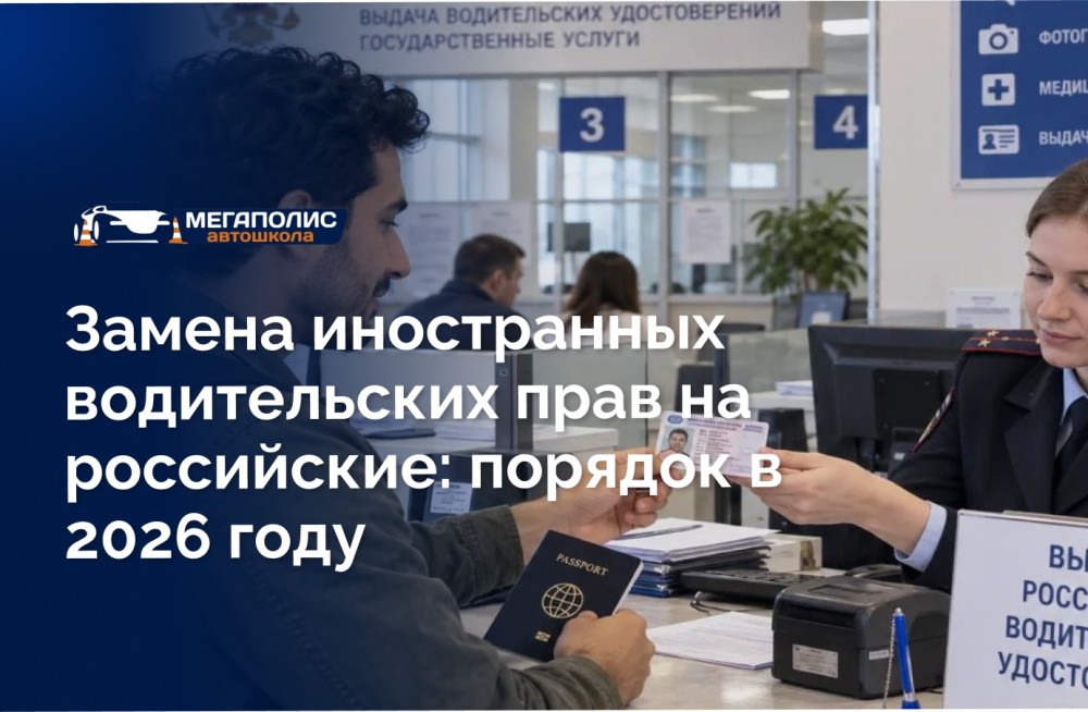 Замена иностранных водительских прав на российские: порядок в 2026 году