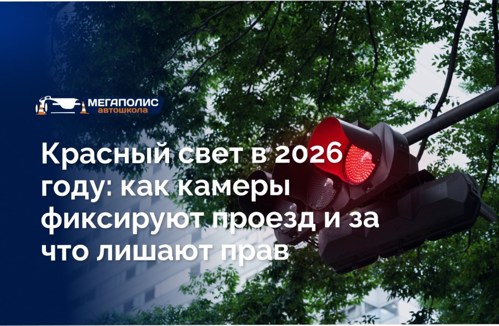 Красный свет в 2026 году: как камеры фиксируют проезд и за что лишают прав