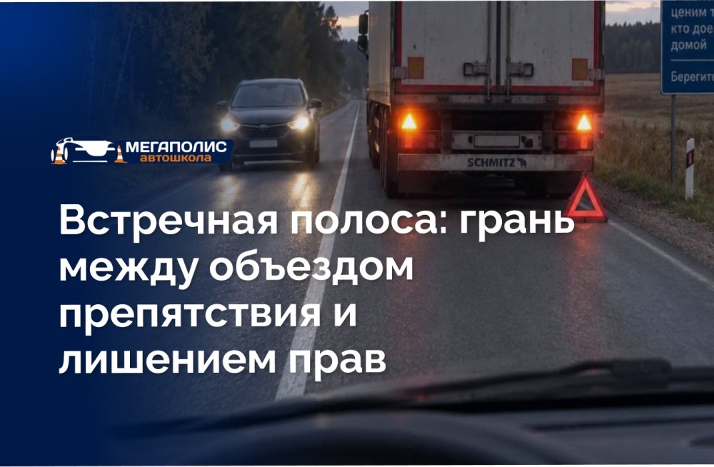 Встречная полоса: грань между объездом препятствия и лишением водительского удостоверения
