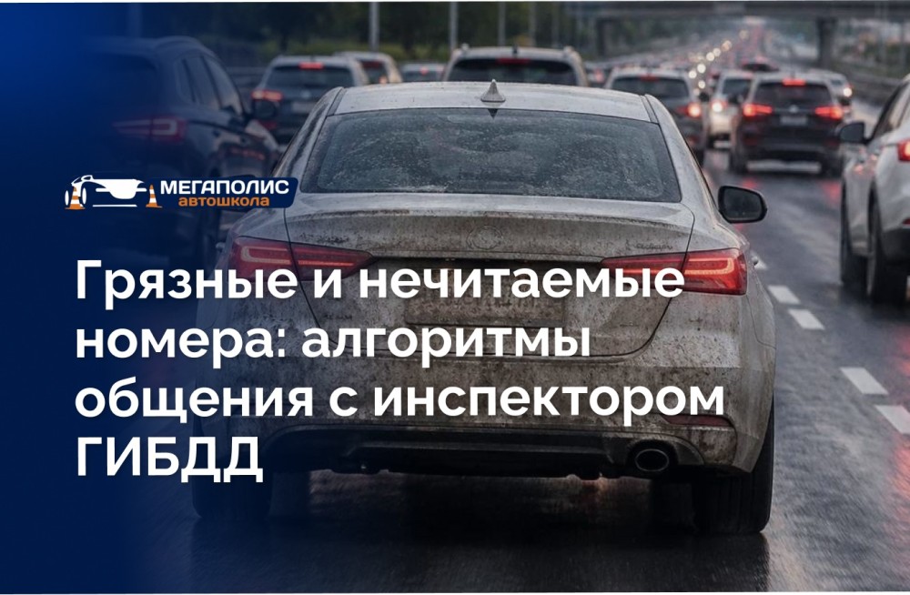 Грязные и нечитаемые номера: алгоритмы общения с инспектором ГИБДД